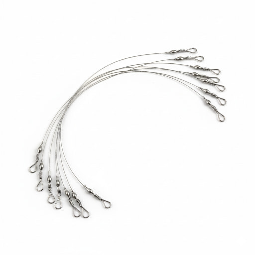 5 leaders de acero armados de 20cms